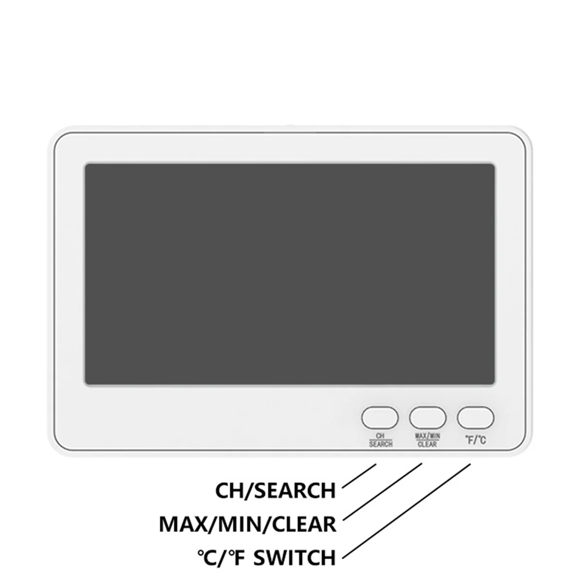 AA98 Wireless Weather Station Barometer Color LCD Screen Temperature Humidity Meter 433 Weather Station Forecast Sensor White