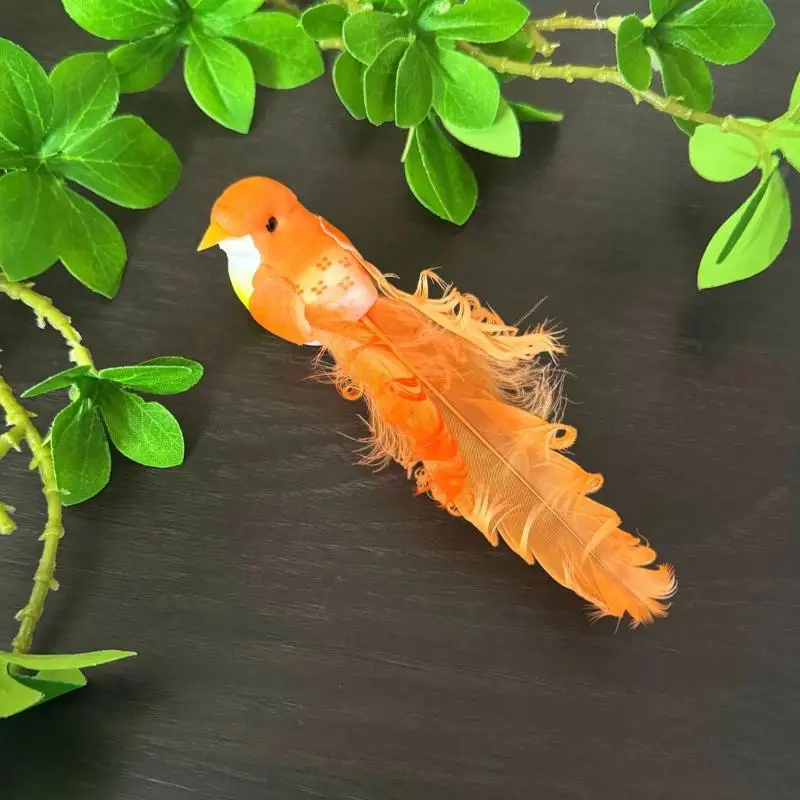 Lifelike Simulation Swallow Tail Bird Clip Handmade Artificial Decorative Bird for Indoor Plant Garden Balcony Home Party Prop