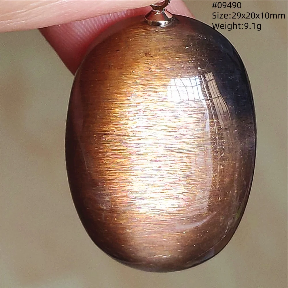 

Genuine Natural Black Sunstone Super 7 Pendant Jewelry Orange Moonstone Necklace Water Drop Women Men Rare Gemstone AAAAAA