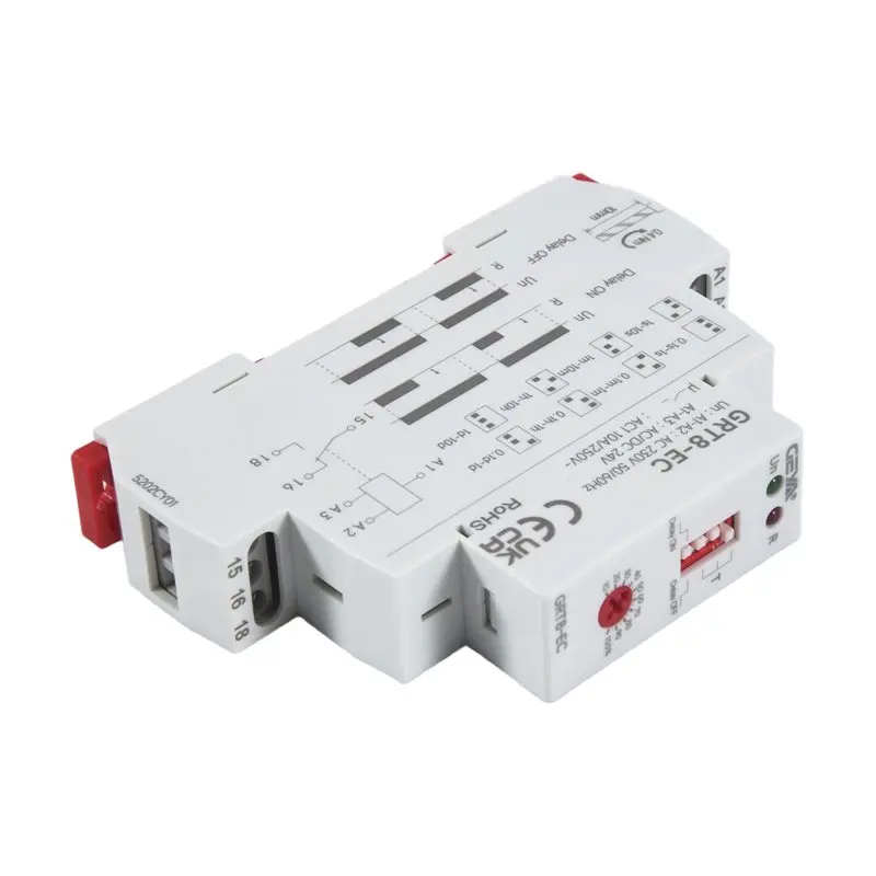 ABUL-GEYA 1 Pcs GRT8-EC 10A Dual Function Timer Relay On Delay Or Off Delay Relay AC230V Time Relay