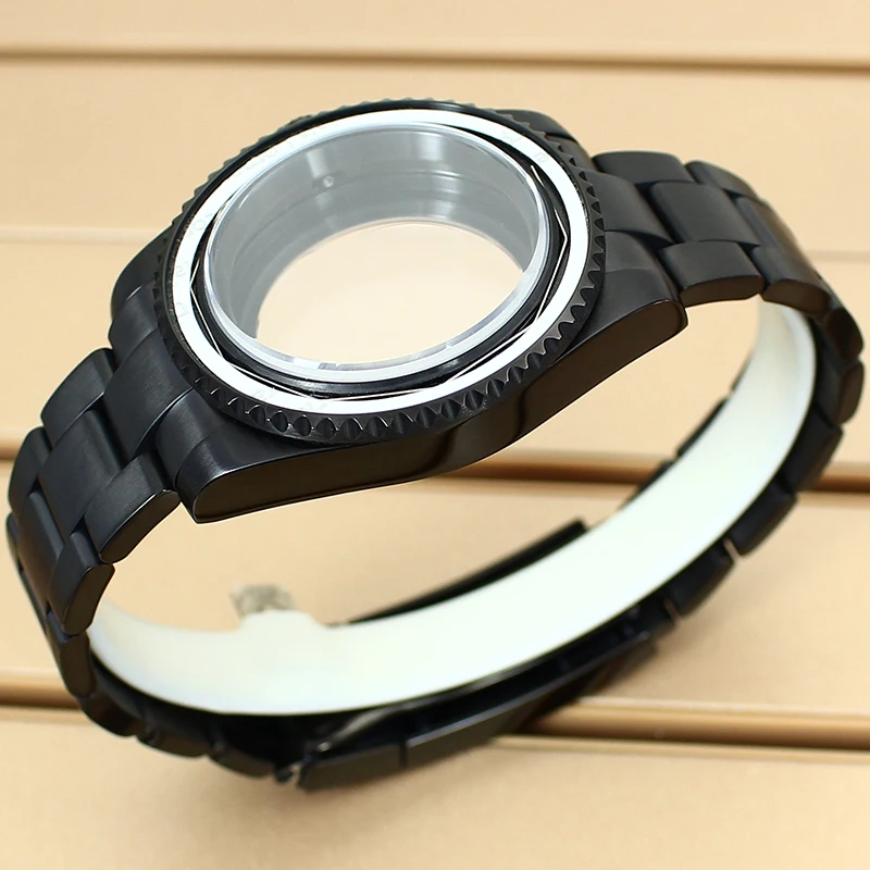 20ATM Dive 40mm Watch Case For NH34 NH35 NH36 NH38 ETA2824 Miyota8215 Movement Steel Bracelet Sapphire 120 Clicks Sliding Buckle