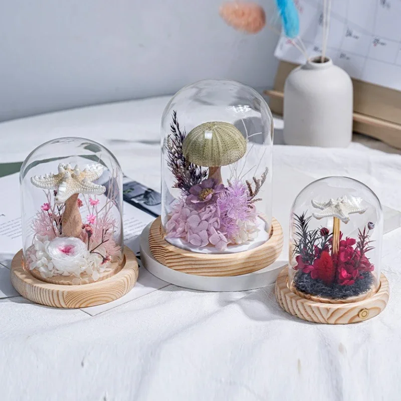 Cute Night Light DIY Material Pack Luminous Sea Urchin Shell Jellyfish Lamp Desktop Decoration Birthday Gift Night Light