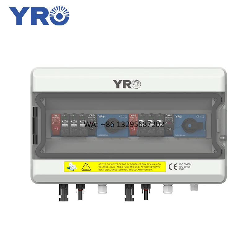

YRPVB-2/2 1000V 2 Strings DC Solar PV Combiner Box Combination Lock Electrical Equipment Safe Box Extension Caja De Combiner