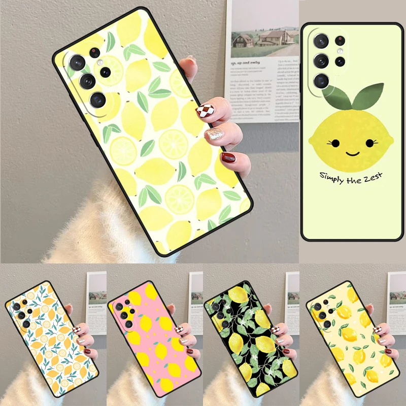 Lemon Fruit phone case Cover For Samsung Galaxy S24 Ultra S21 S22 Ultra S8 S9 S10E Note 10 Plus Note 20 FE S23