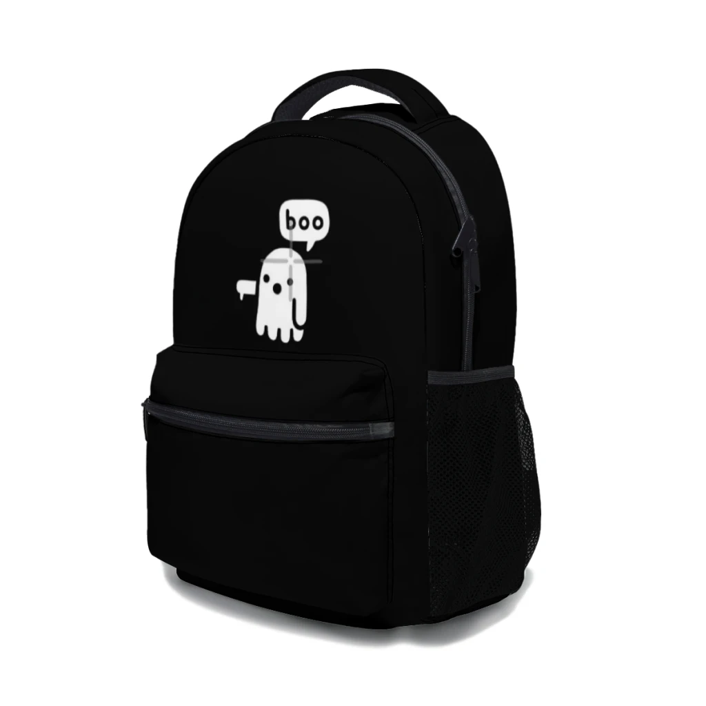 Fantasma de desaprobación para niños, mochila escolar de dibujos animados, gran capacidad, 17 pulgadas