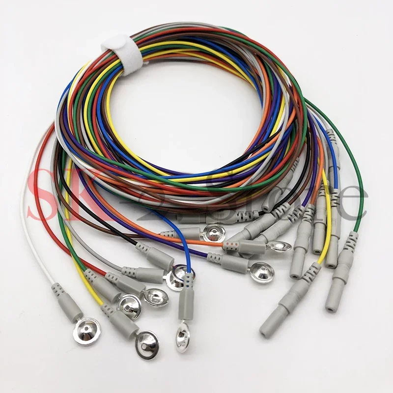 Brain electrode lead wire, silver chloride, gold plate electrode, electrode muscle electrode wire 1.5 meters