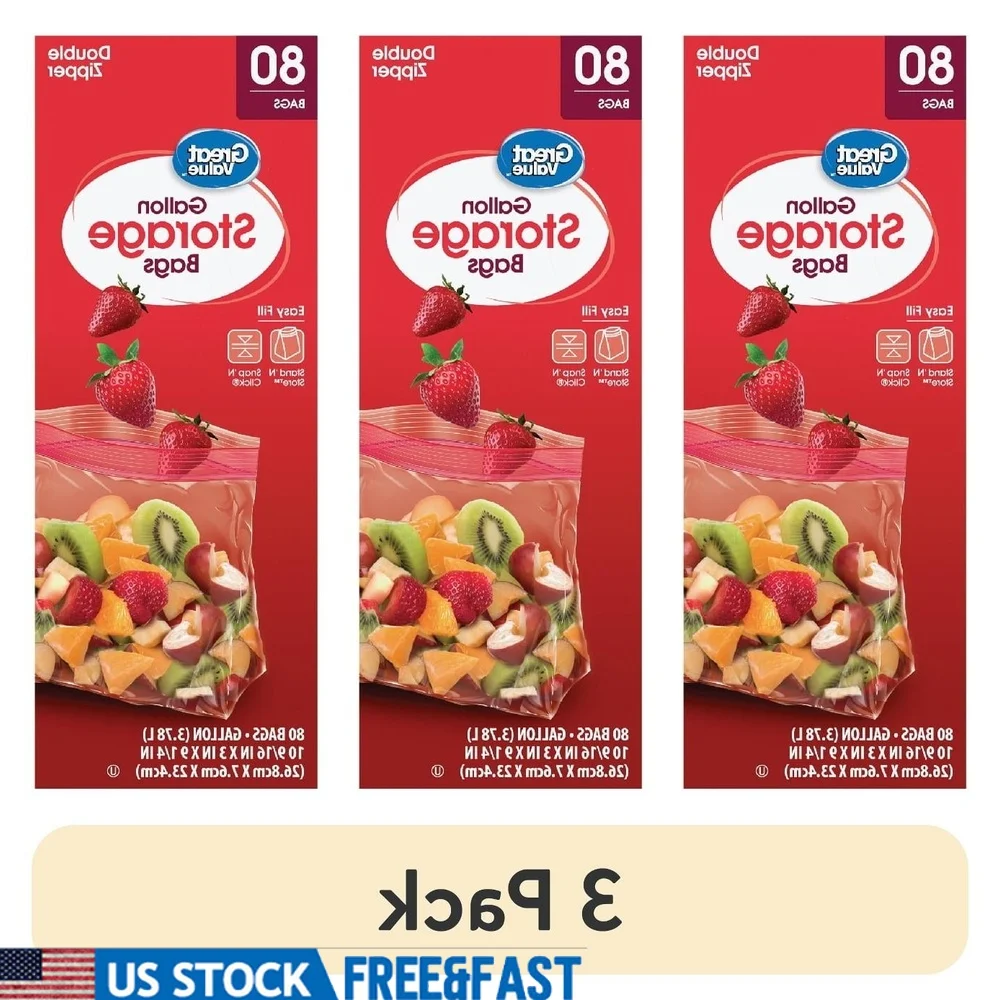 

Сумки для хранения Fresh Seal с двойной молнией, размер 80 галлонов, многофункциональные дорожные сумки для организации продуктов питания, застежка-клик