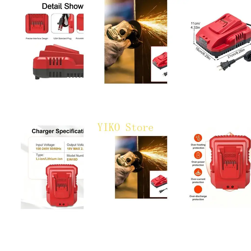 K32C Power Tool Battery Chargers 18V with Slide in Slot for PXBP600