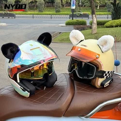 Ski Helmet Decoration Plush Bear Ear Motorcycle Riding Helm Accessories Small Panda Ears