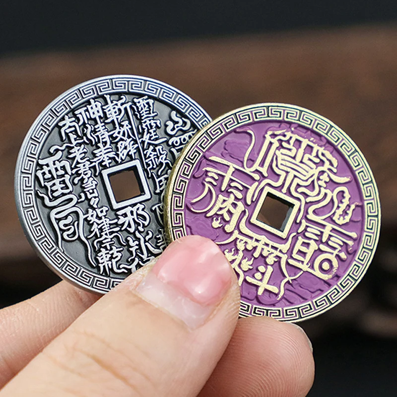 Древняя китайская модель монет, горный призрак, деньги, традиционный амулет фэн-шуй богатства, Лезуд, удача, монета, подвесное украшение