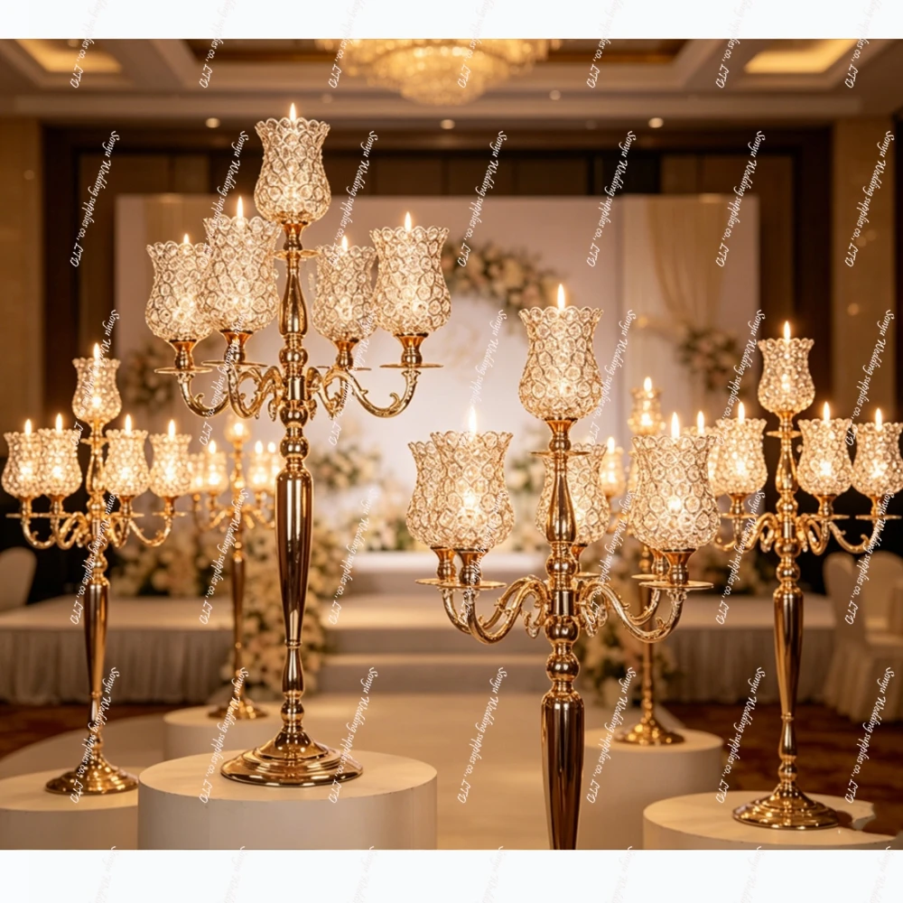 4pcs 120cm Tall Metal metal Candelabra Decorative Floor Standing Candle Holder Centerpiece Weddings Parties Events Home Decor