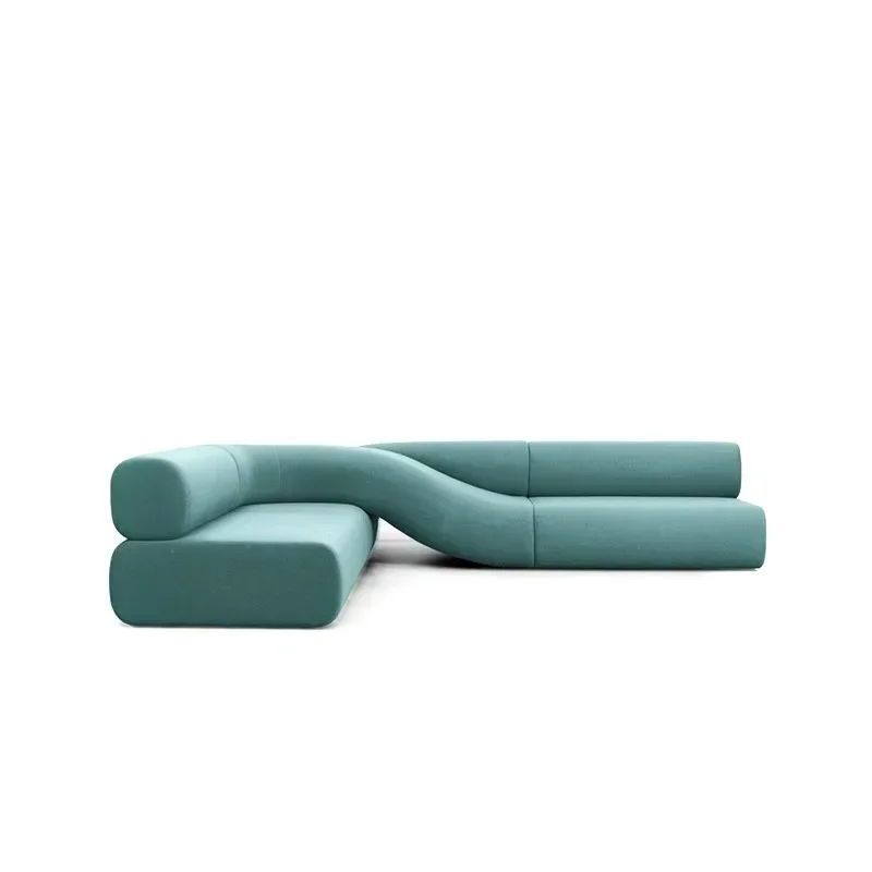 Office Leisure Corner Against Wall Corner Long Irregular Twist Clothing Store Sofa