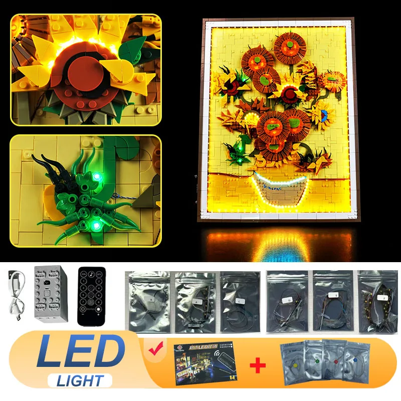 

Комплект светодиодных ламп для LEGO 31215 Sunflowers, игрушки для самостоятельной сборки, рождественский подарок (не включает строительные блоки, кирпичи, наборы, модели)