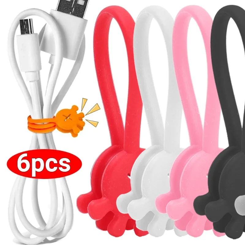 Magnetic Cable Ties Reusable Cable Organizers Earbuds Cords USB Wire Management Keeper Wrap Ties Straps Fridge Magnets Home