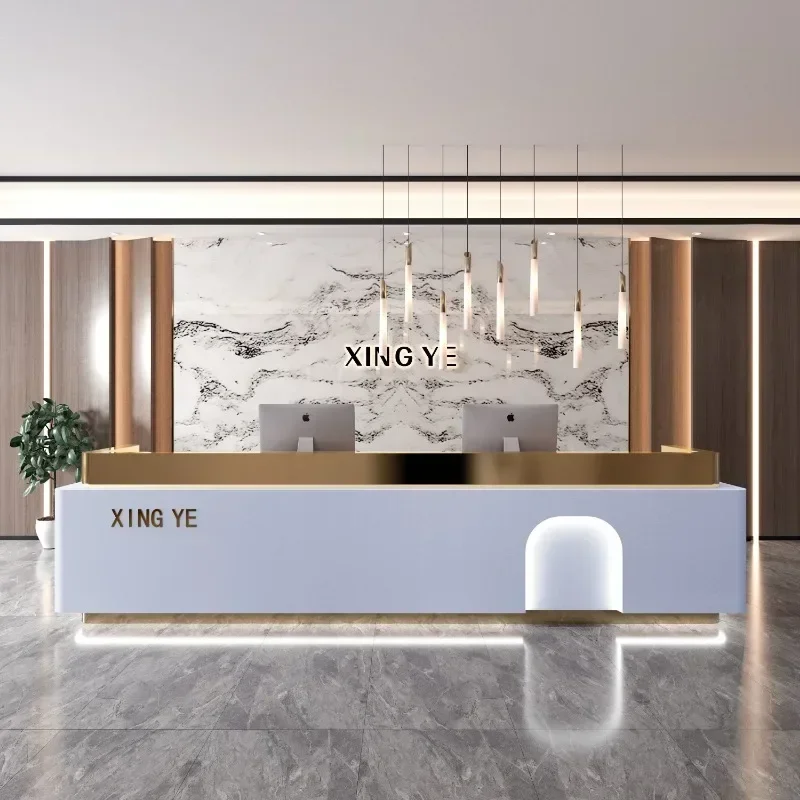 

Organizers Bar Shop Reception Desk Beauty Salon Stand Conference Luxury Reception Desk Minimalist Mostrador Unique Furniture