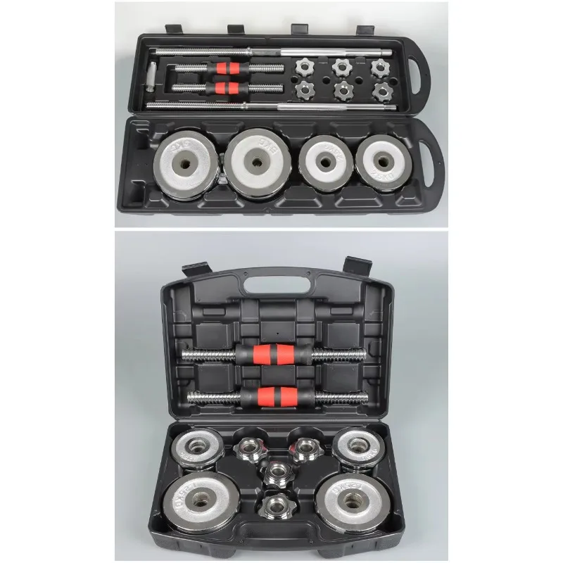 YTYIN المحمولة 15 كجم مجموعة صناديق الدمبل مع الحديد الكهربائي سطح الصلب لكمال الأجسام المنزلية للاستخدام المنزلي