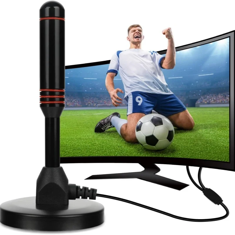 Indoor/Outdoor Digital TV Antenna with Amplifier Vehicle-Mounted Terrestrial Wave DTMB DVB-T2 Antenna for Clear TV Reception