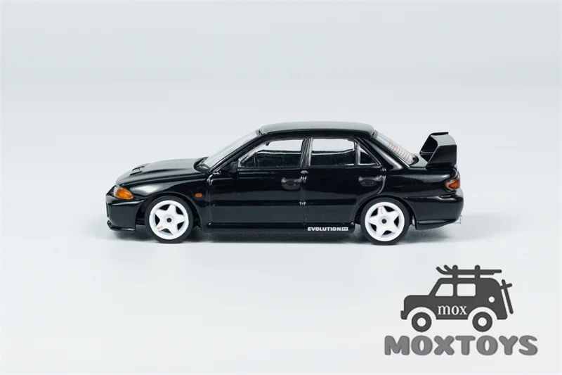 Tarmac Works 1:64 Lancer GSR Evolution III Black Diecast Model Car