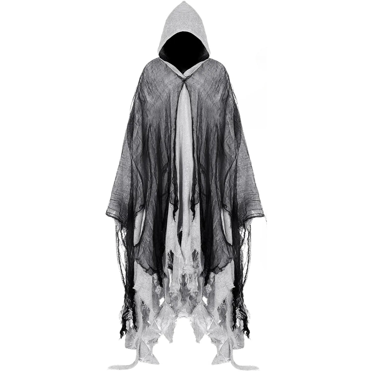

Reaper Cosplay Costume for Unisex Halloween Hooded Cloak Medieval Renaissance Gothic Wizard Robe Scary Grim Reaper Costumes