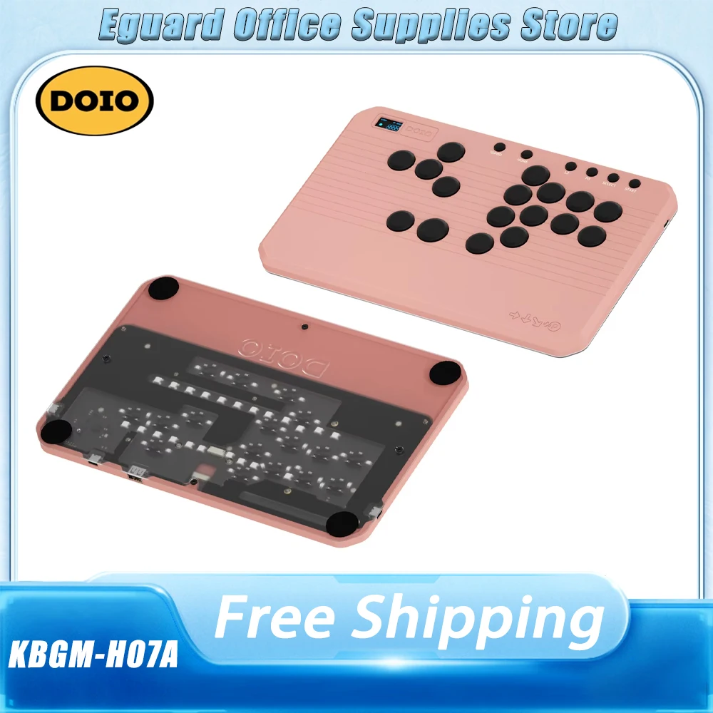 DOIO HITBOX KBGM-H07A Mechanical Keyboard Aluminium Alloy A4 Multi-key Gaming Keyboards PBT Type-C OLED Customize For PS5 Switch