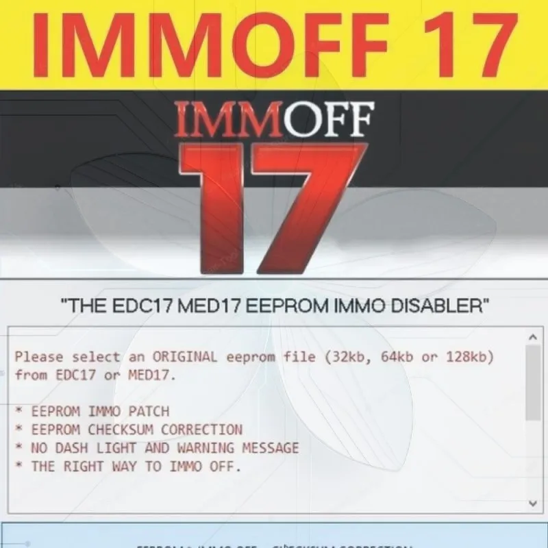 

IMMO OFF Universal Decoding software pack service tool immoff 17 doctor V2.1 serviceTool 1.2 Killer v1.1 Pin Code 1.3.9