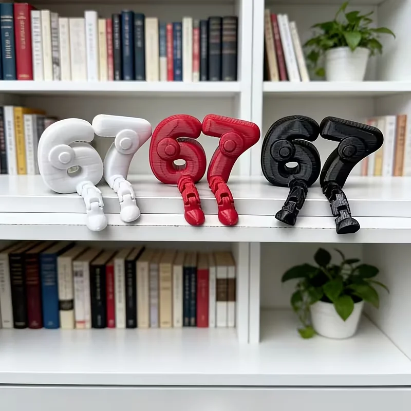 1/3 Pcs Adorable Collectible Figurines Featuring Quirky Cartoon Designs of The Numbers 6 And 7 Perfect As Decorative