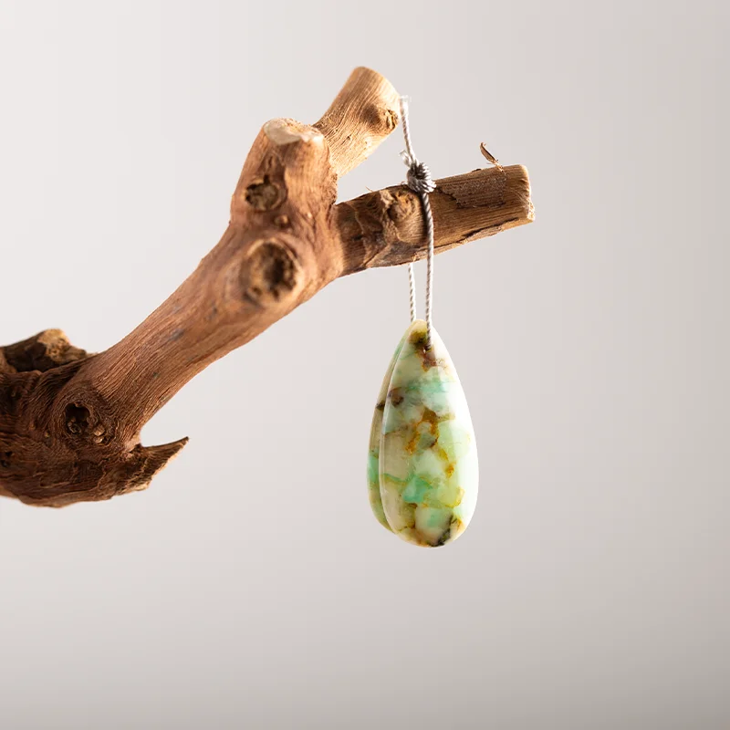 

Natural Stone Chrysocolla Earring Bead,Water Drop Earrings Accessories For Women,Fashion Jewelry DIY Making 29x13x5mm 6g