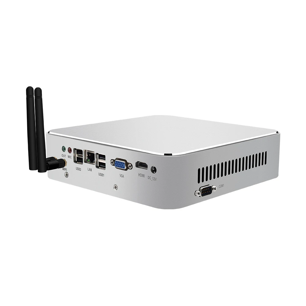 Szmz H61d Fanless Minipc Intel Core Ddr3 8G Ram 256G Msata + 120G Sata Desktop Pc Mini Computer Windows11 Pro Linux Vga Hd Lvds