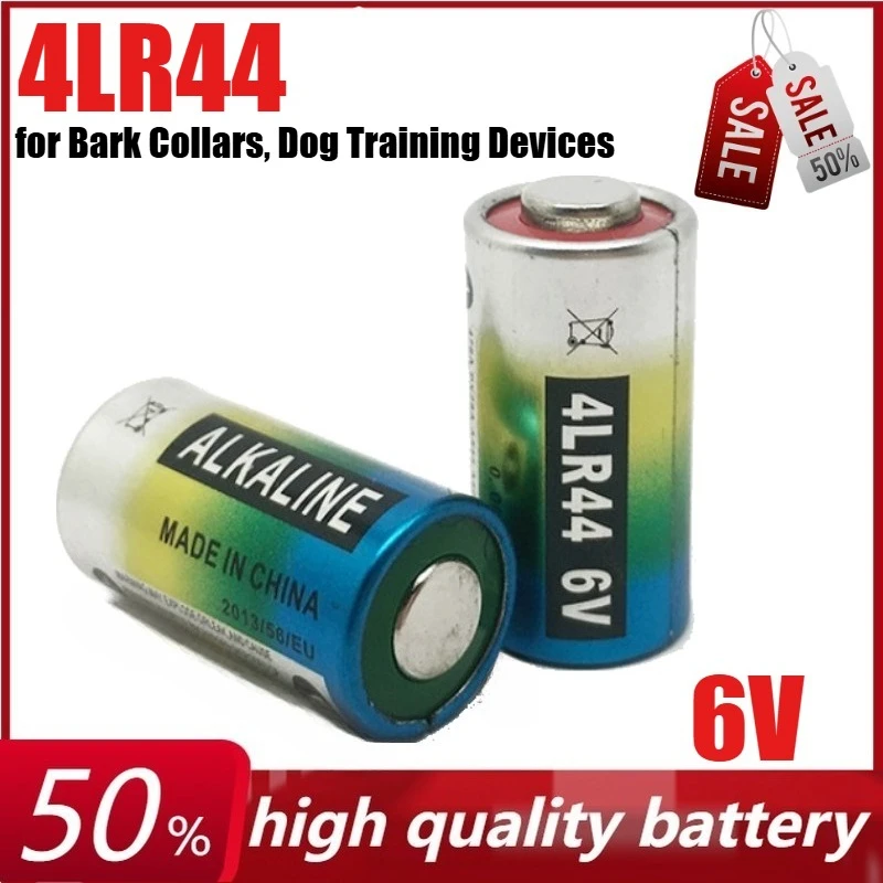 

6V 4LR44 Alkaline Battery PX28A L1325 A544V 4AG13 for Bark Collars, Dog Training Devices, Beauty Pens,Watch,Toys Battery