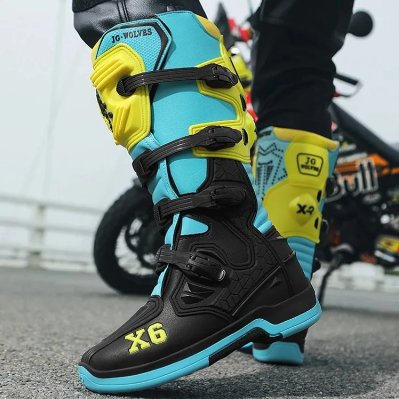 Men's Motorcycle Boots Safe Riding Equipment Rally Shoes Women Racing Boots Wear-resistant Anti Fall Motocross Boots