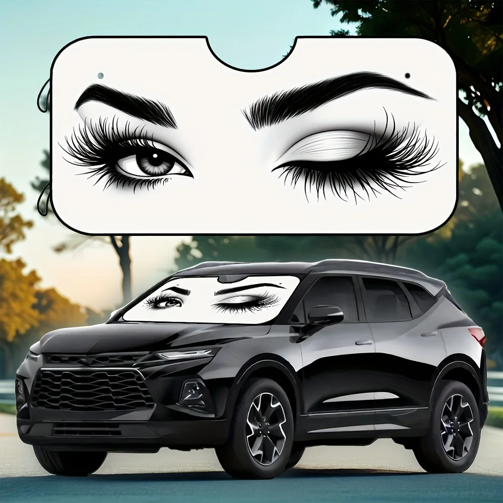 

1pc, Sexy Wink Women Eyes Automotive Car Windshield Sun Visor, Keeping Your Vehicle Cool And Comfortable By Blocking Sun Heat