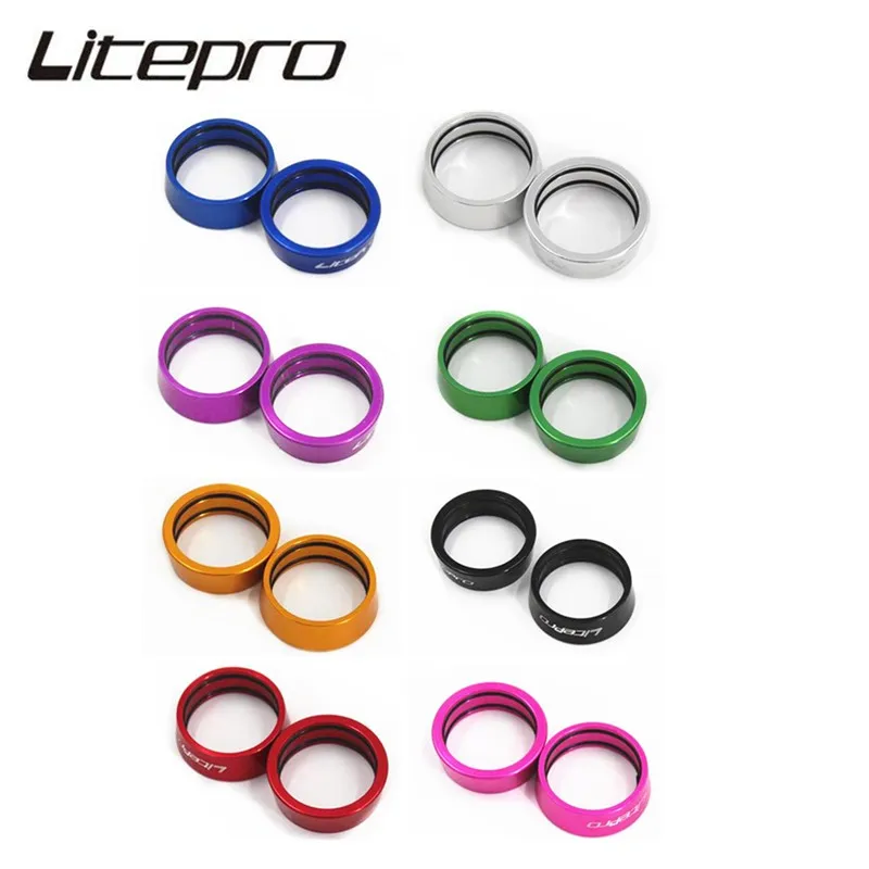 Liteproelite Folding Bicycle Handlebars Stop Collar Spacing Ring Aluminum Alloy 25.4mm Straight Handle bar