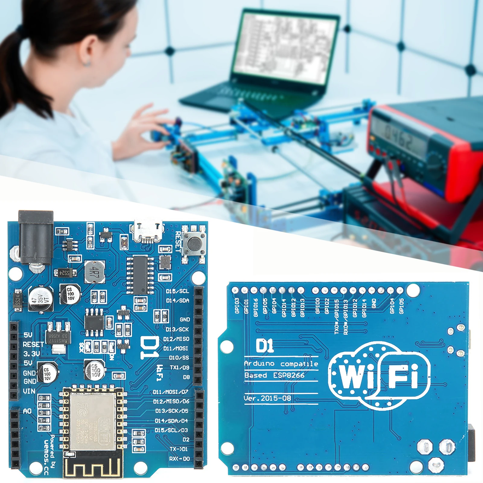 OTA WeMos D1 WIFI Internet Development Board In The Form Of Arduino-UNO Board Format For Arduino-UNO Programming