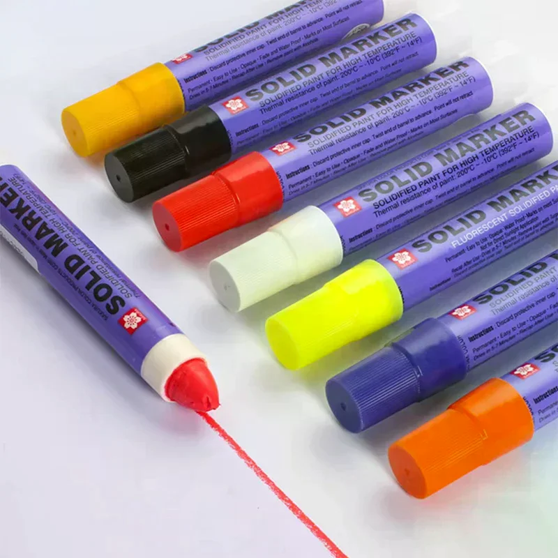 Japan  Solid Paint Pen Waterproof XSC Industrial Metal High Temperature Tire Marker Permanent Office Supplies 1Pcs