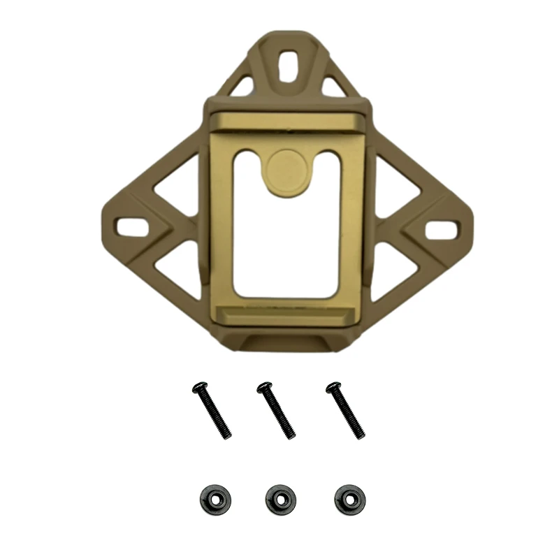 Metal shroud Tactical helmet cuttlefish adapted to FAST helmets CNC oxidised aluminium core Multi-functional device adapter base