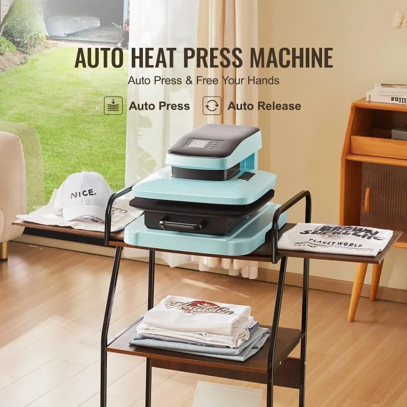 SucceBuy Auto Heat Press Machine 15x15in Auto Release Heats Up Fast and Evenly Sublimation Heat Press for T Shirts Sublimation