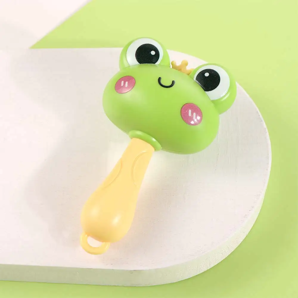 Home Decor Plastic Children Frog Sand Hammer Soft Interactive Instrument Sand Hammer Appease Potable Duck Sand Hammer Gift