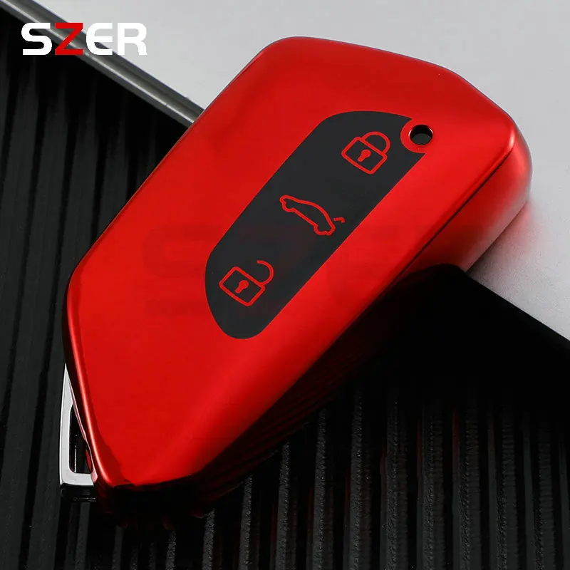 Fashion TPU Car Key Case For VW Volkseagen Golf 8 MK8 ID.3 ID.4 Cupra Skoda Octavia A8 SEAT Leon MK4 2020 2021 Formentor Tarraco