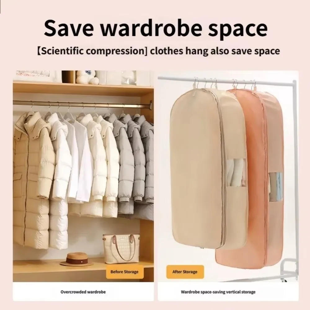 New with Zipper Compression Dust Cover Hanging Space Saving Clothes Storage Organizer Garment Bag
