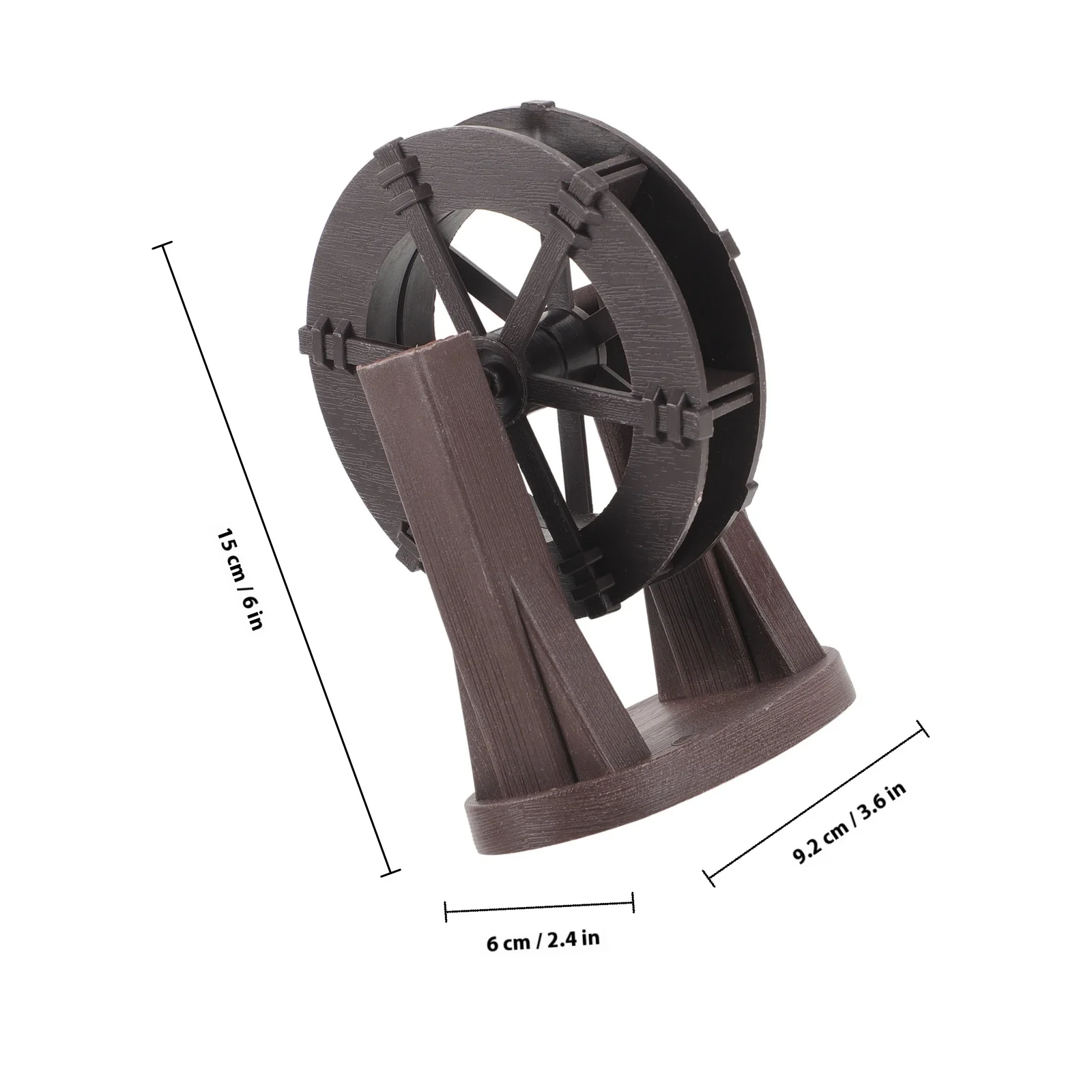 قطعة أثرية صغيرة لعجلة المياه لديي نافورة الطاولة ديكور الراتنج الحرفية مع دوران سلس، دعامة المناظر الطبيعية الصغيرة، حديقة زن