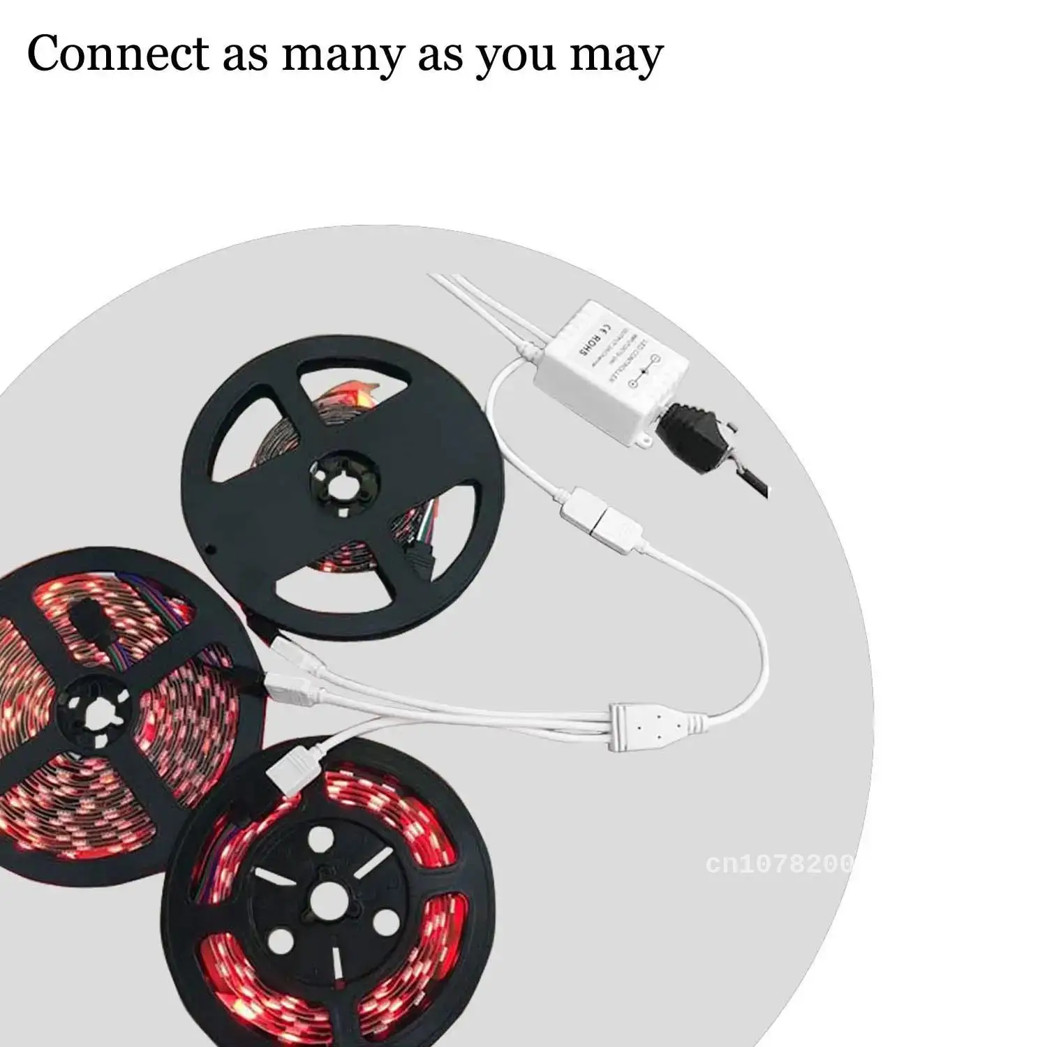 

4PIN 5PIN RGB Spliter Extend Cable 30cm White Black 1 To 2 3 4 8 Way Y Shape Extension Wire With Needles For 2835 5050 LED Strip