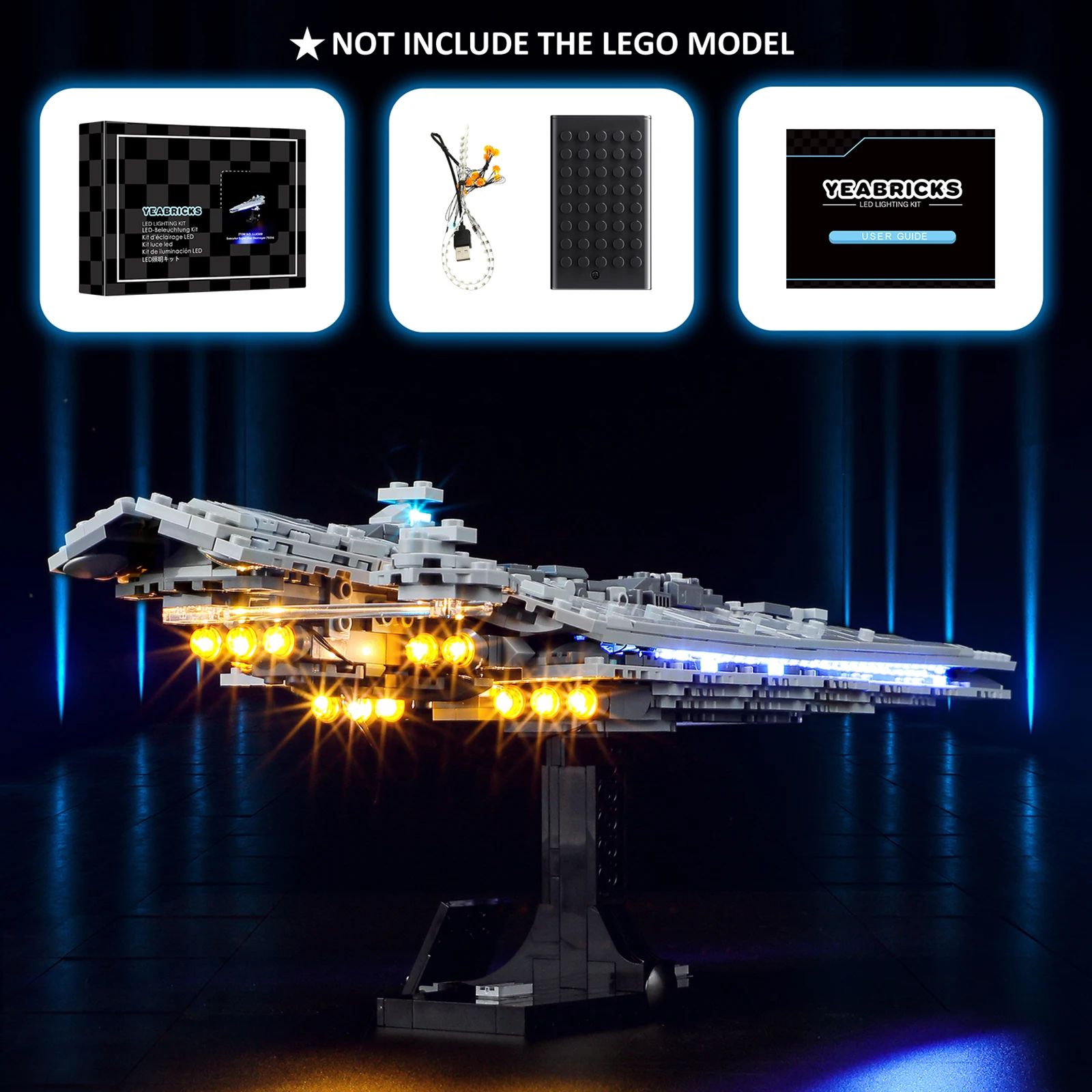 Joy Mags Led Light Kit Voor 75356 Executeur Super Star Destroyer Blokken Set (Exclusief Het Model) Stenen Speelgoed Voor Kinderen