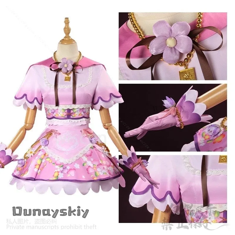 

asdh8@Aikatsu！cosplay Hoshimiya Ichigo Anime Performance Costume Lilac Cake Dress Kawaii Idol Pink Lolita Wigs Jirai Kei Customi