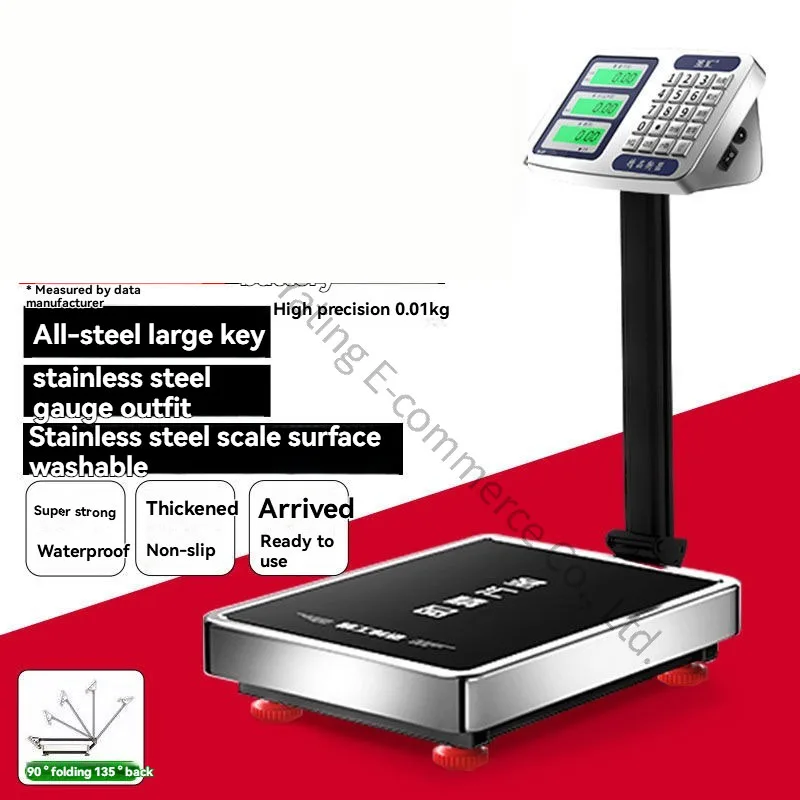200Kg Electronic Kitchen Scale Commercial Stall Folding Electronic Scale Precision Platform Scale, Commercial Portable Folding - view 6