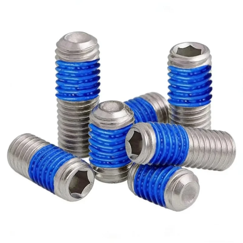 

Набор из 20 винтов с внутренним шестигранником и плоским концом из нержавеющей стали 304 (M2, M2.5, M3, M4, M5, M6, M8) с клеевым слоем для предотвращения ослабления