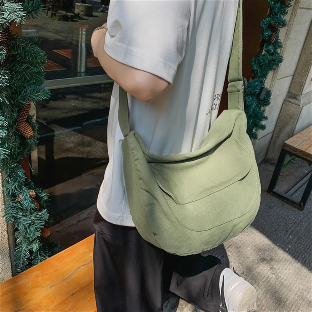 Large Capacity and High Quality Canvas Ladies Shoulder Bag Solid Color Fashion Women Messenger Bags Fashion New Women Bag Bolsos