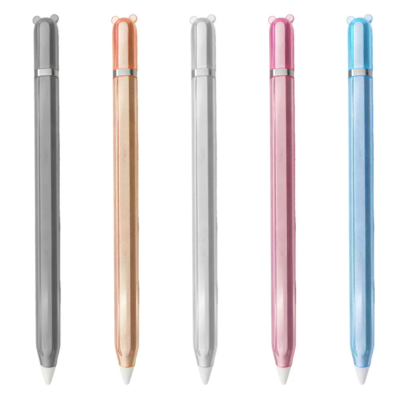Pen Case for Apple Pencil Pro and Pencil 2nd Generation Tablet Stylus Protective Cover Soft Silicone Shockproof Non-slip