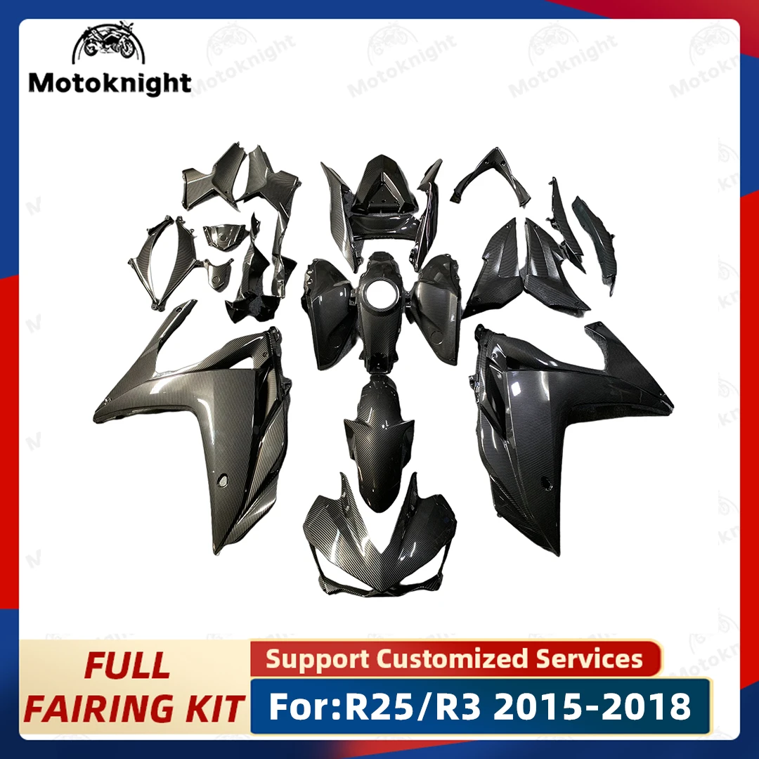 

Motorcycle full Fairing kit fit for YAMAHA R25 R3 2015 2016 2017 2018 bodywork Injection mold Carbon Fibre Paint