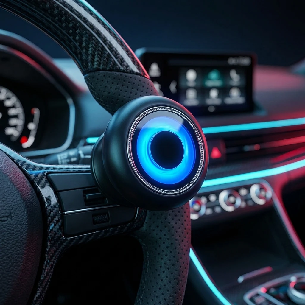Steering Wheel Assist Knob Spinner Ball Universal Metal Bearing Effort Saving for Car Driving Smooth Rotation Accessories