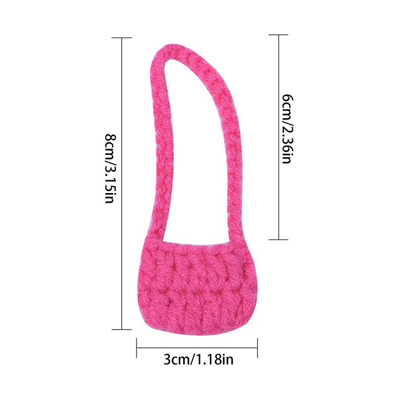 子供用ニットぬいぐるみクロスボディバッグ,おもちゃ,人形アクセサリー,ミニドレスアップ,ドールハウスの装飾,ショルダーバッグ,1/12